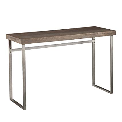 Southern Enterprises Nolan Console Table in Weathered Burnt Oak