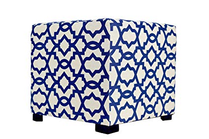 MJL Furniture Designs Merton Collection Square Ottoman with Subtle Sheffield Design Upholstered 4 Button Top Cubed Tuft, 19