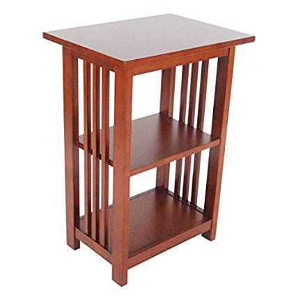 Alaterre Furniture Mission 2 Shelf End Table - Cherry