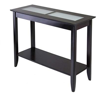 Winsome Wood Syrah Hall Table with Frosted Glass, Shelf