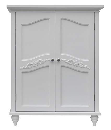 Elegant Home Fashion Vera 2-Door Floor Cabinet, White