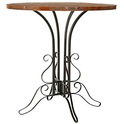 Safavieh American Homes Collection Avery Oak Finished Black Iron Side Table