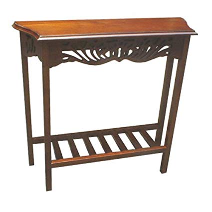 D-ART Winston Carved Wall Table in Mahogany Wood