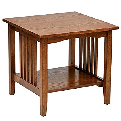 Home- Garden, Sierra Mission End Medium Oak Table with Simple Yet Classic Lines