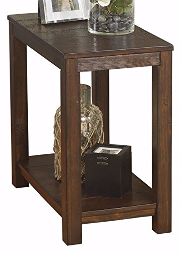 Ashley Furniture Signature Design - Grinlyn End Table - Accent Side Table - Rustic Brown