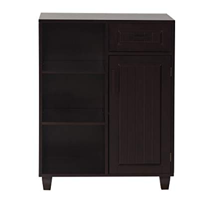 Elegant Home Fashions Catalina Floor Cabinet with 1 Door, 1 Drawer and 3 Shelves