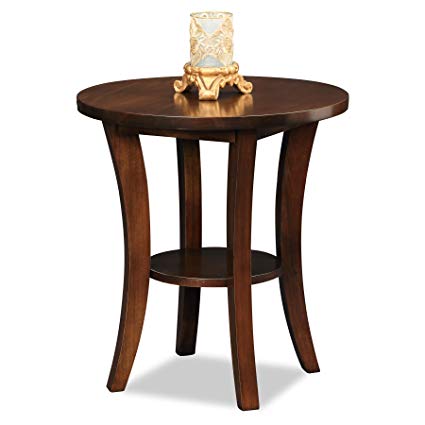Leick Furniture Boa Collection Solid Wood Round Side End Table