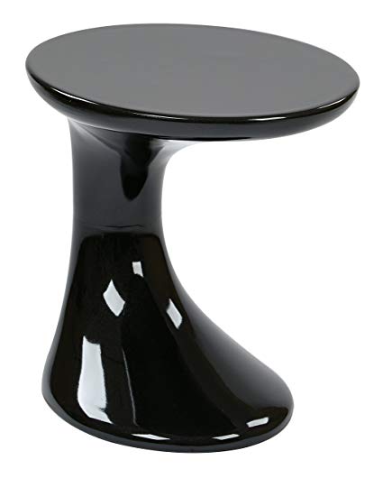 Avenue Six AVE SIX Slick High Gloss Finish Side Occasional Table, Black