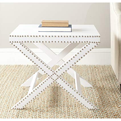 Safavieh Home Collection Jeanine White Croc X End Table