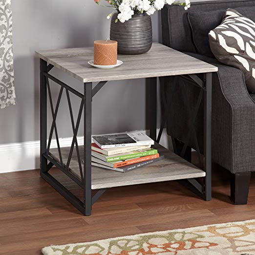 Jaxx Collection End Table, Multiple Colors Black/Gray