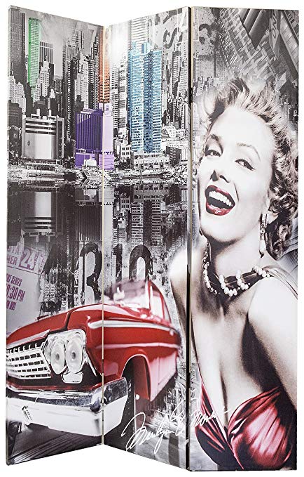 ih casa décor FA-2069 Marilyn Monroe Inspired Room Divider, Multicolor