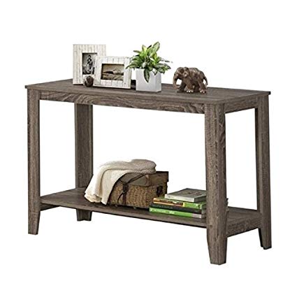Pemberly Row Sofa Console Table in Dark Taupe