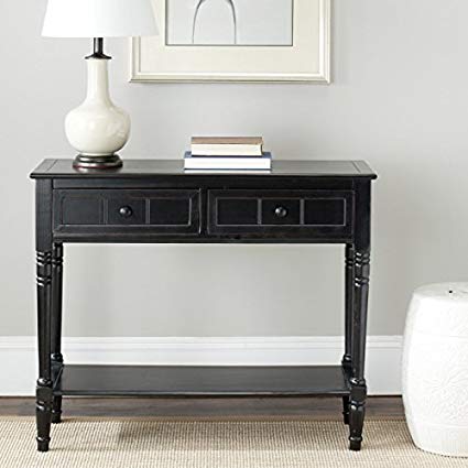 Safavieh American Homes Collection Samantha Distressed Black 2-Drawer Console Table